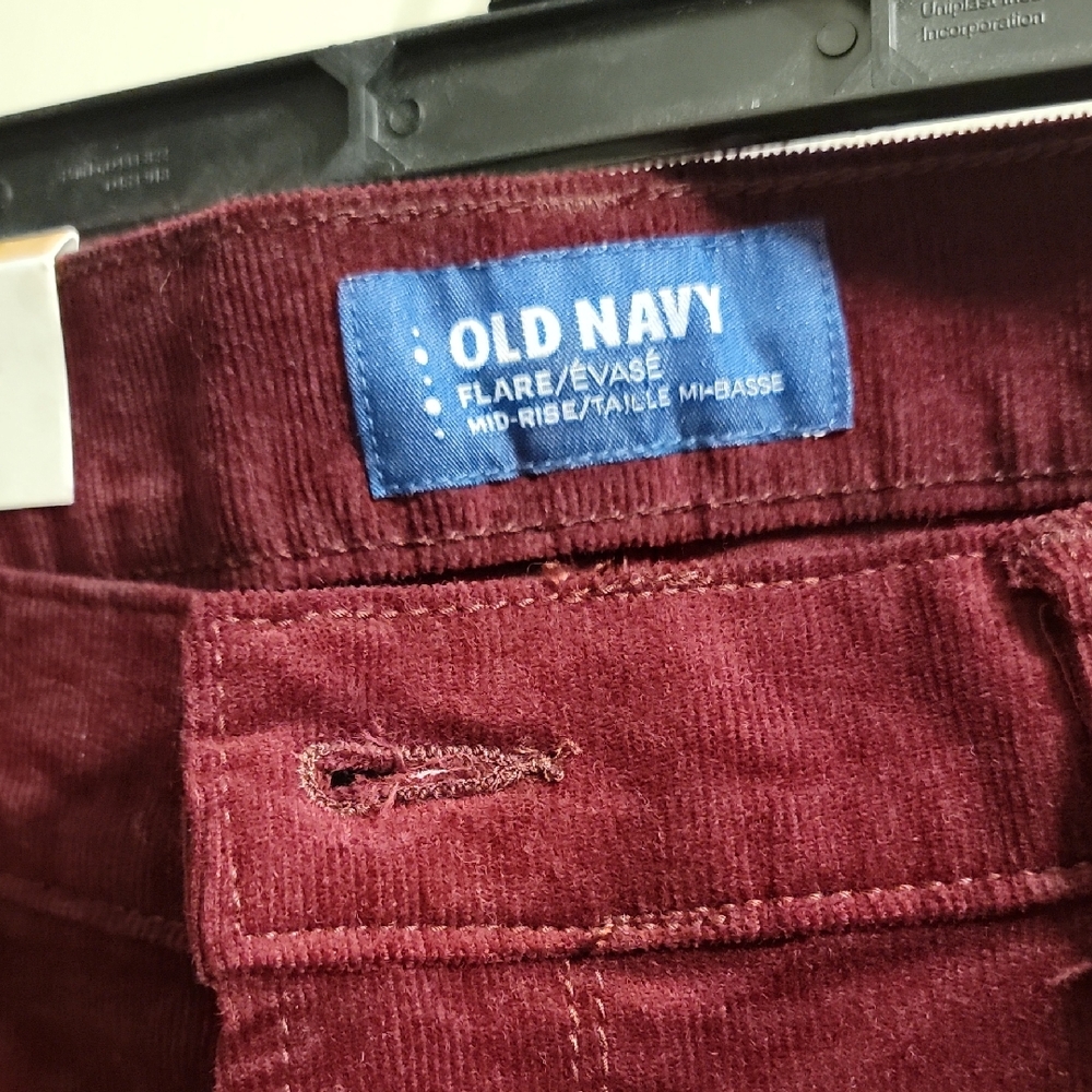 Old Navy Wine Corduroy Trousers